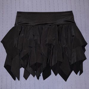 Black ruffle skirt